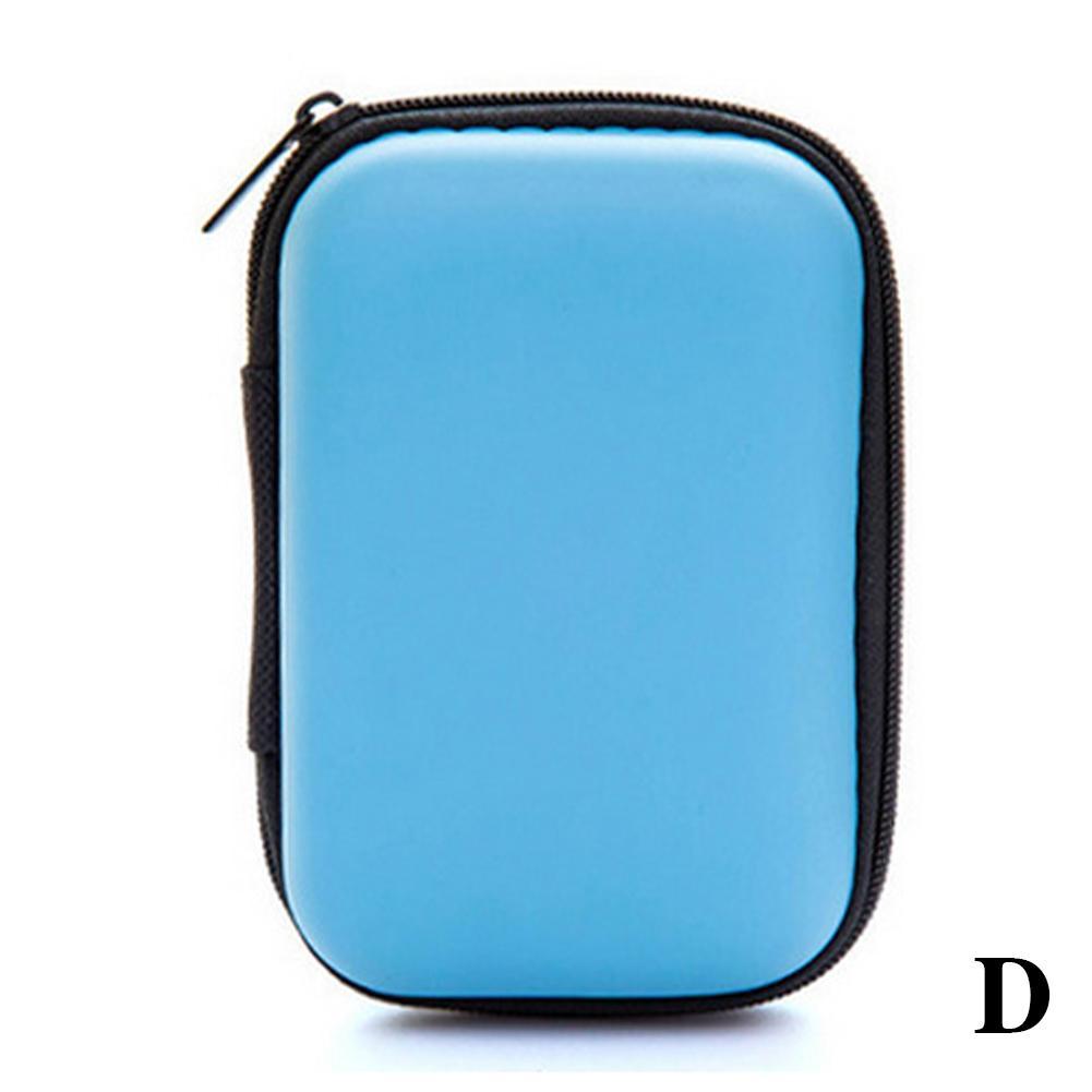 Hard Disk Storage Bag External Hard Disk Protection Storage Bag Case Cover Hard Drive Pouch Earphone Bag for Pc Laptop Hard Disk: Blue