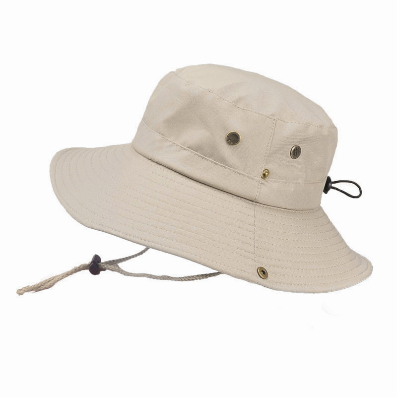 K31 Mannen Hoed Panama Emmer Hoed Outdoor Zon Hoeden Voor Mannen Mode Zomer Hoed Zonneklep Visser hoed Anti-Uv Zonnehoed: Beige-adjustable