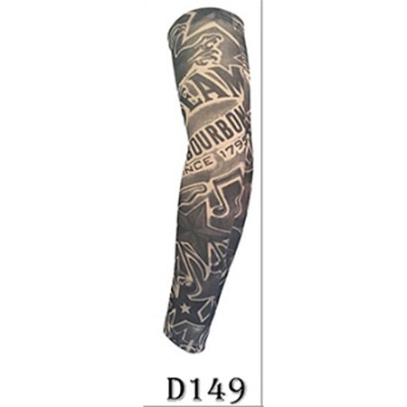 Ismuff unisex sommar utomhus solskydd solskydd skyddskod hög elasticitet andas tatuering tryck arm ärm: D149