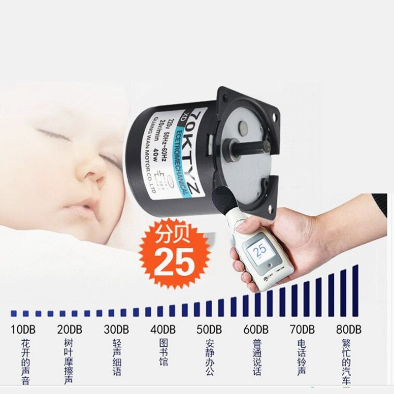 220V Ac 40W Lage Snelheid Motorreductor 70Ktyz Permanente Magneet Synchrone Motor Verstelbare Richting Hoge Koppel Lage noise Motor