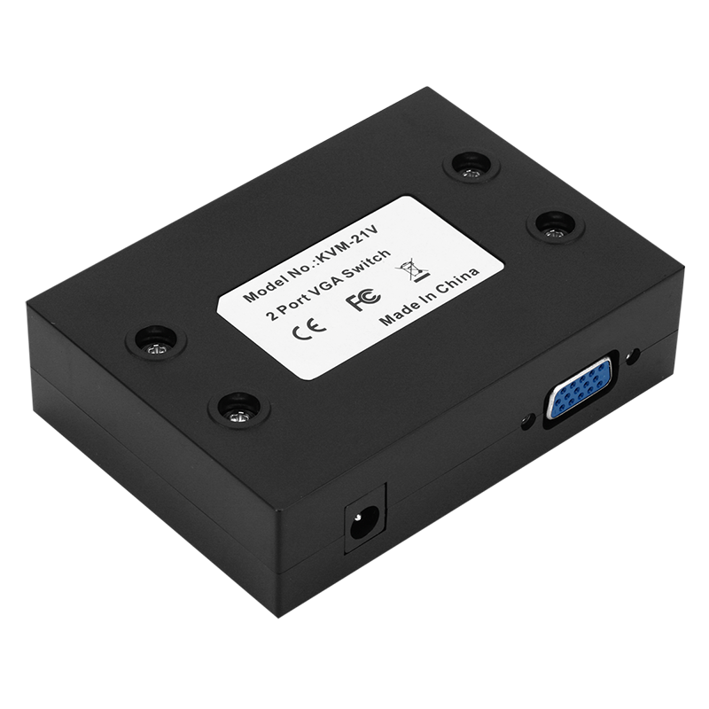 Mini conmutador VGA portátil de 2 puertos, Selector de caja de interruptor de vídeo 2 en 1 para HDTV PC 1920x1440, el más