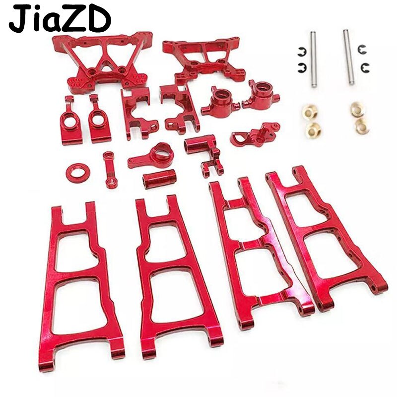 1 Set Aluminum Alloy Metal Upgrade Chassis Parts Kit For Traxxas SLASH 4x4 1/10 RC Car Truck Parts Accessories W001: 1 SET RED