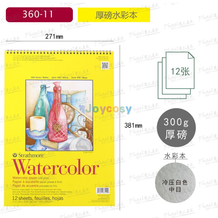 Strathmore 300 Series Bristol Paper, Drawing Paper, Watercolor Paper, Good Multi-purpose Drawing and Sketch Paper: 360-11