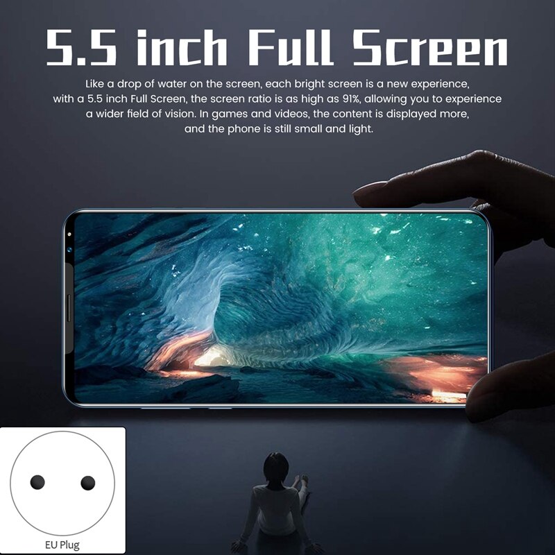 X3 Pro Smartphone 5.5 Inch MTK6572 Dual Core 512Mb Ram + 4Gb Rom Dual-kaart Dual Standby Android 4.0 Telefoon Eu Plug