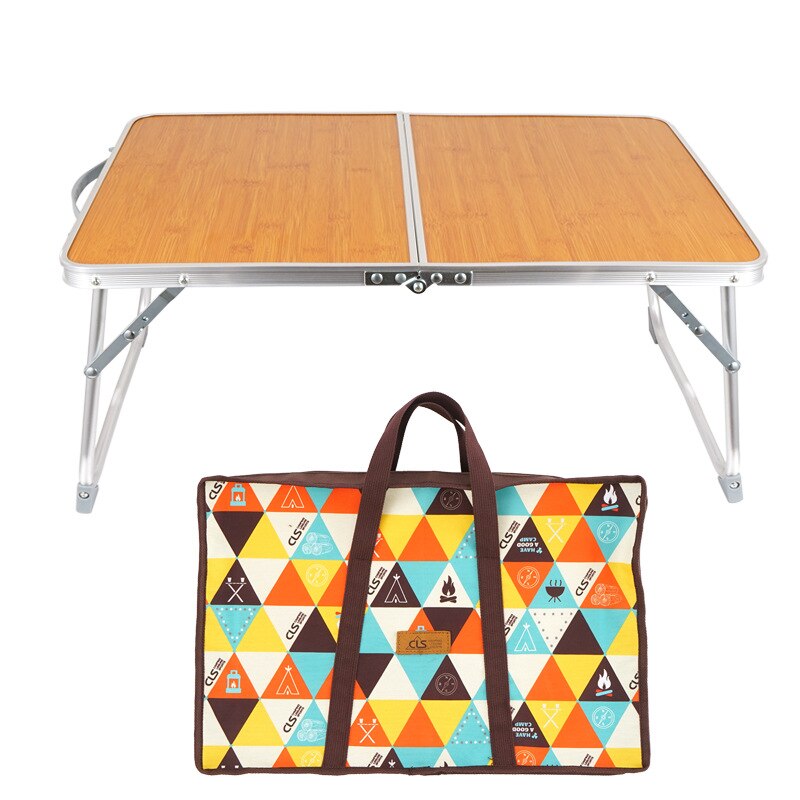 Mini Folding Table Outdoor Camping Bamboo Board Table Portable Portable Picnic Barbecue Small Size Table Bed Computer Table: Ferula table Small 2