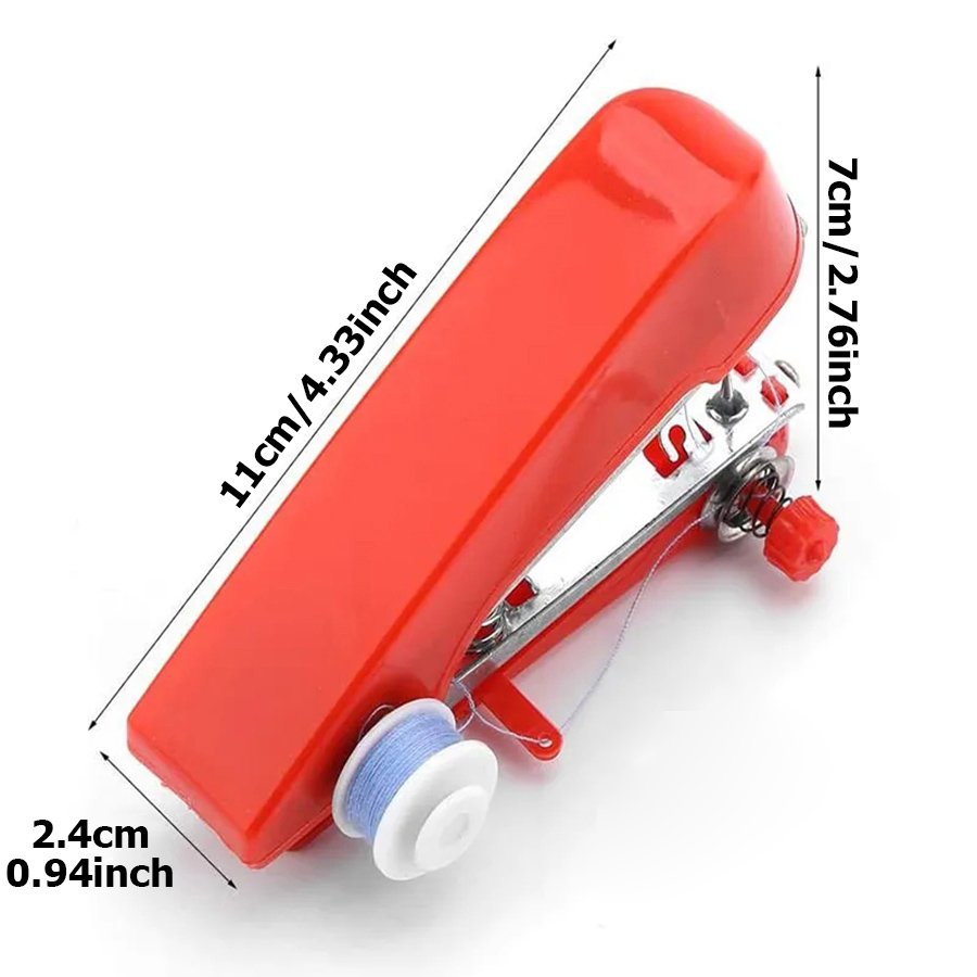 Mini máquina de coser Manual para el hogar, Kit de costura multifuncional, portátil, de bolsillo, 4 colores disponibles