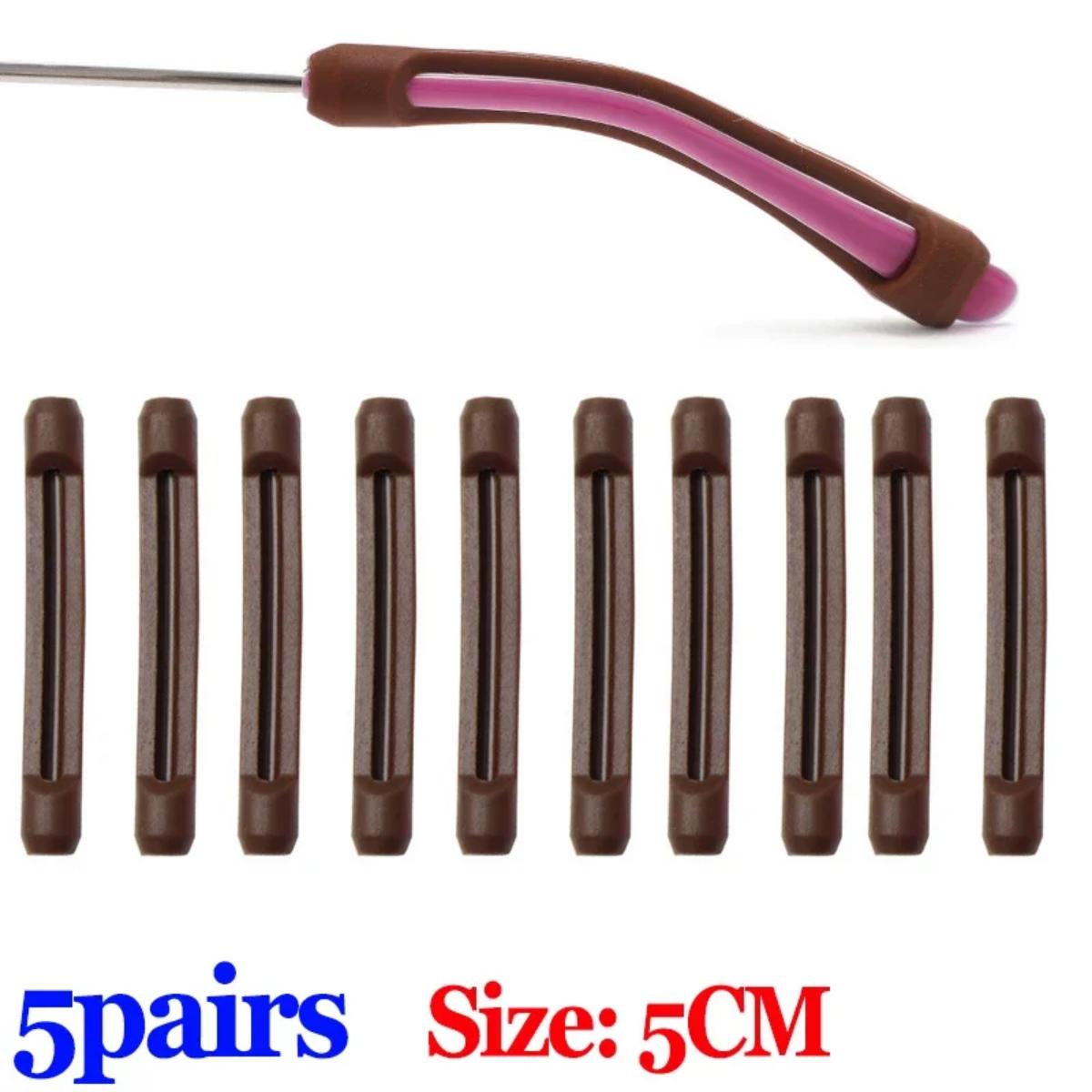 Manchon antidérapant en Silicone pour lunettes, cadre pour les yeux, jambe de traînée, support de crochet d'oreille fixe, artefact Anti-chute, accessoires pour lunettes, 10/20 pièces: Champagne
