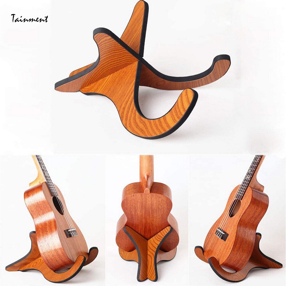 Wooden Guitar Stand Portable Natural Wood Folding Ukulele Stand Mini Musical instrument Stand for Guitar, Ukulele,Violins
