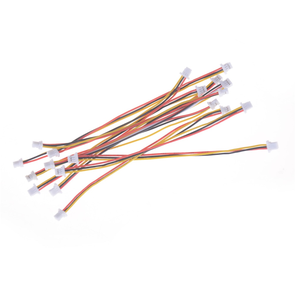 10X Mini Micro SH 1.0mm 3-Pin JST Double Connector Plug Wires Cables 100MM
