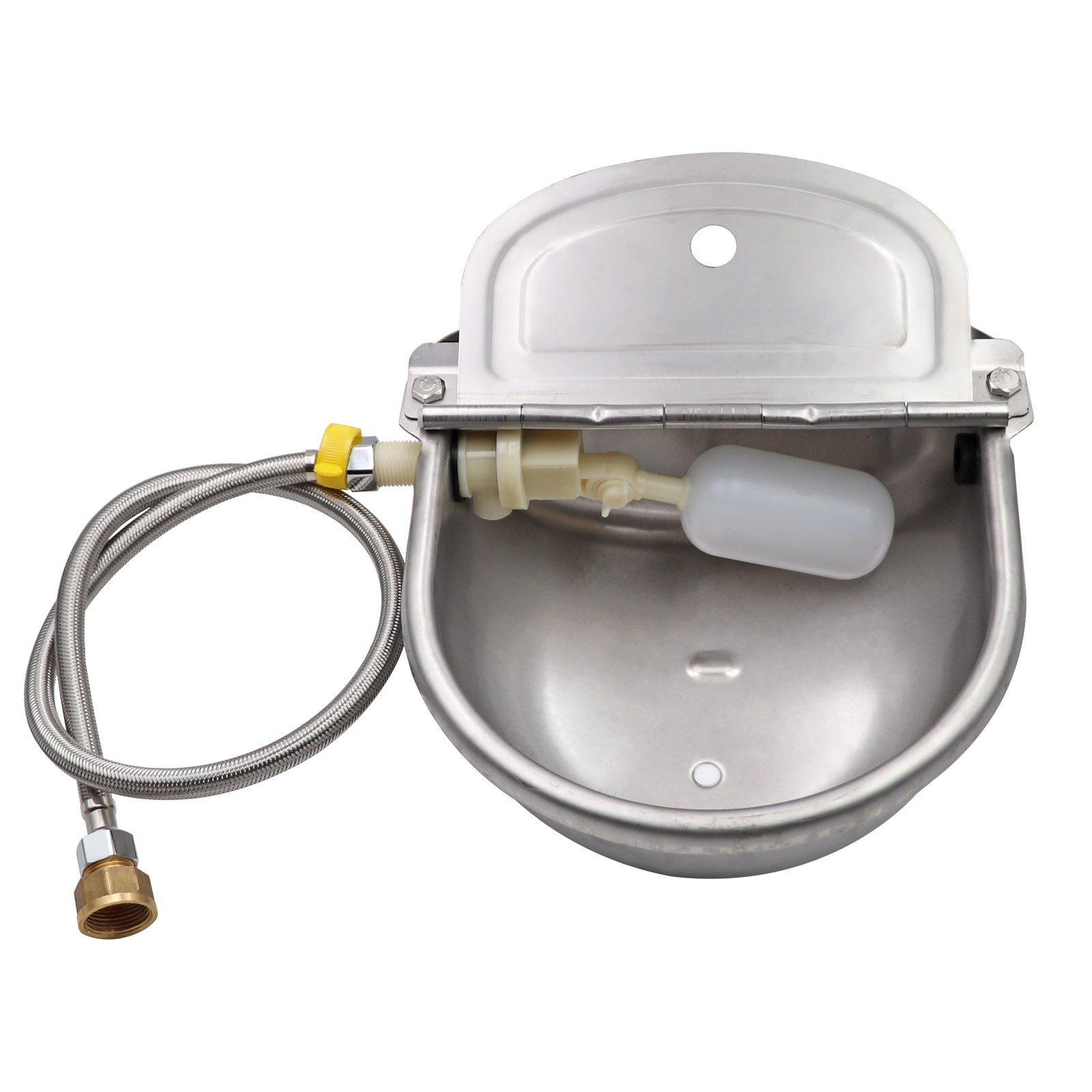 Cow Drinking Bowl Stainless Steel Automatic Float Water Outlet Cup Goat Drinker For Pig/Cattle/Sheep/Horse/Dog With Tube