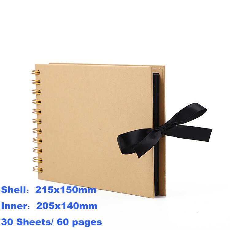 Photo Albums Black Pages Memory Books Craft Paper DIY Scrapbooking Idol Picture Wedding Birthday Memorial Graduation Album: M Yellow
