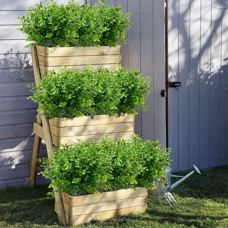 7 heads35 mesh Kunstplanten groene Eucalyptus Kerstkrans voor Bruiloft Thuis Balkon bonsai Decoratie DIY Schieten rekwisieten