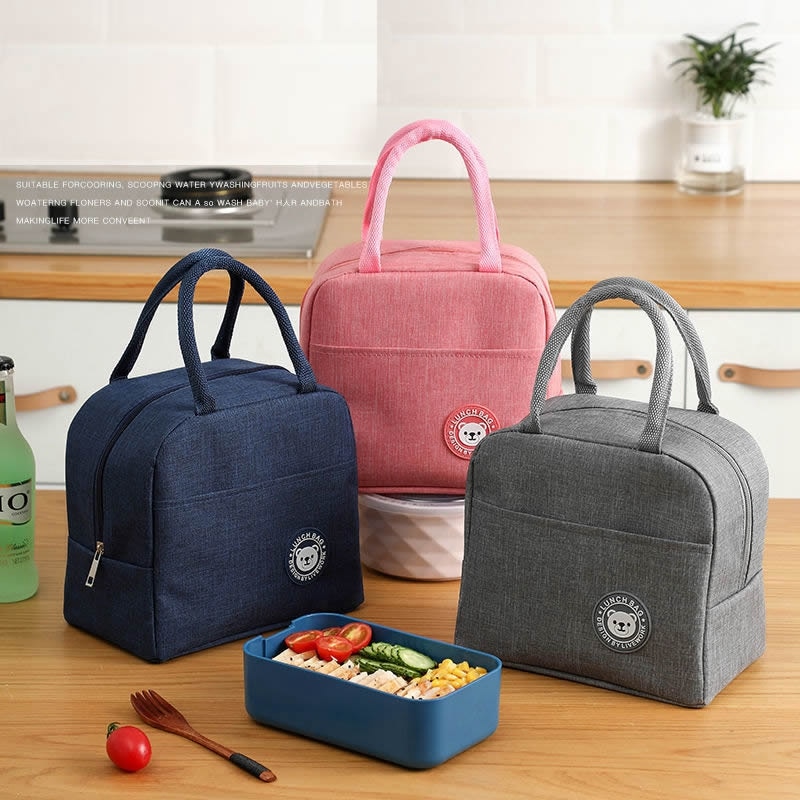 Sacs à déjeuner frais pour femmes enfants fille étanche Portable fermeture éclair thermique Oxford sac isotherme pratique boîte à déjeuner fourre-tout alimentaire BBQ sac