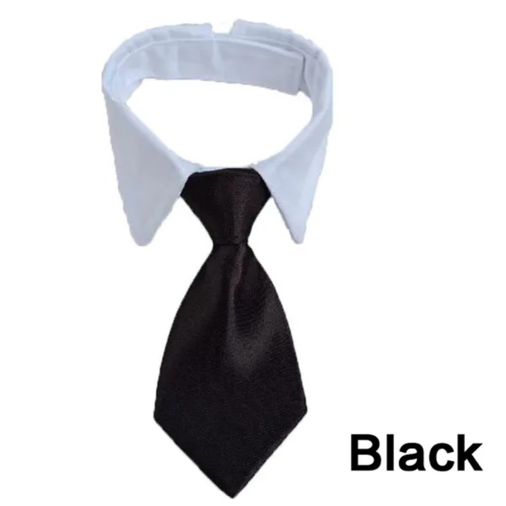 Cravate à nœud papillon pour chiot, cravate réglable pour animaux de compagnie, collier formel pour chien pour petits chiens et chats, cravates de toilettage pour chiots: S / Black