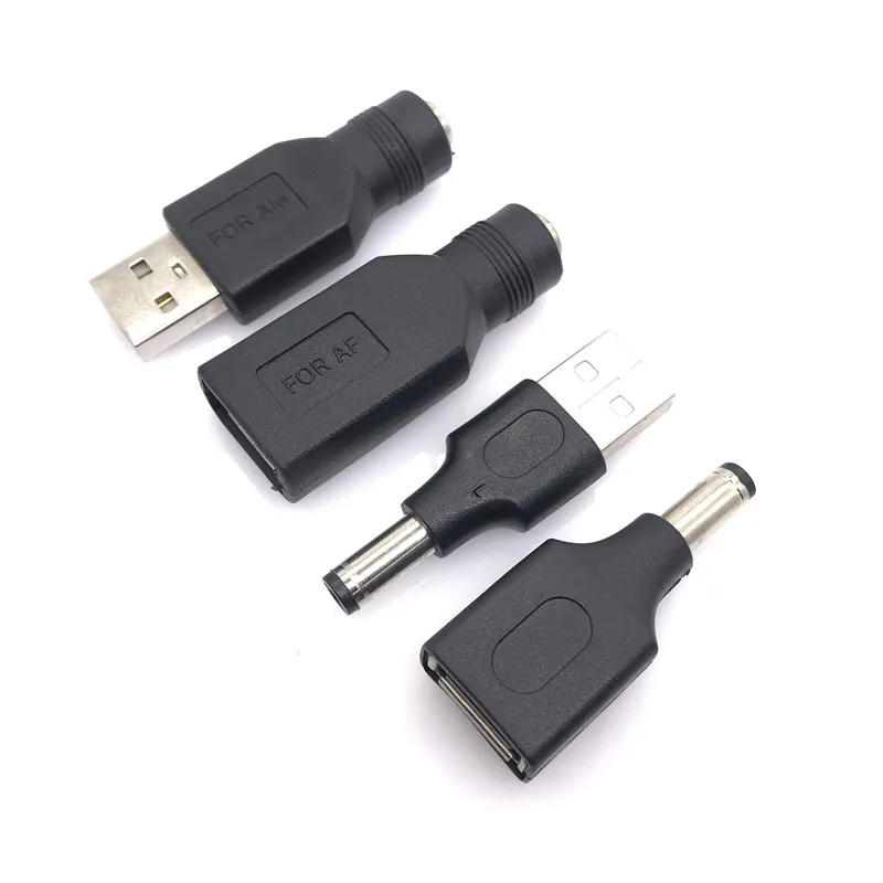 1 pièces adaptateur ca à cc convertisseur prise 5.5mm * 2.1mm femelle vers USB mâle adaptateur d'alimentation connecteur fiches