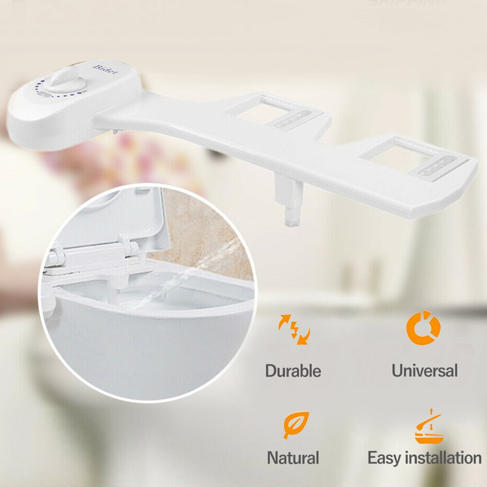1 stk ikke-elektrisk bidet tilbehør toilet bidet sæde selvrensende dyse-ferskvand bidet sprøjte mekanisk vask