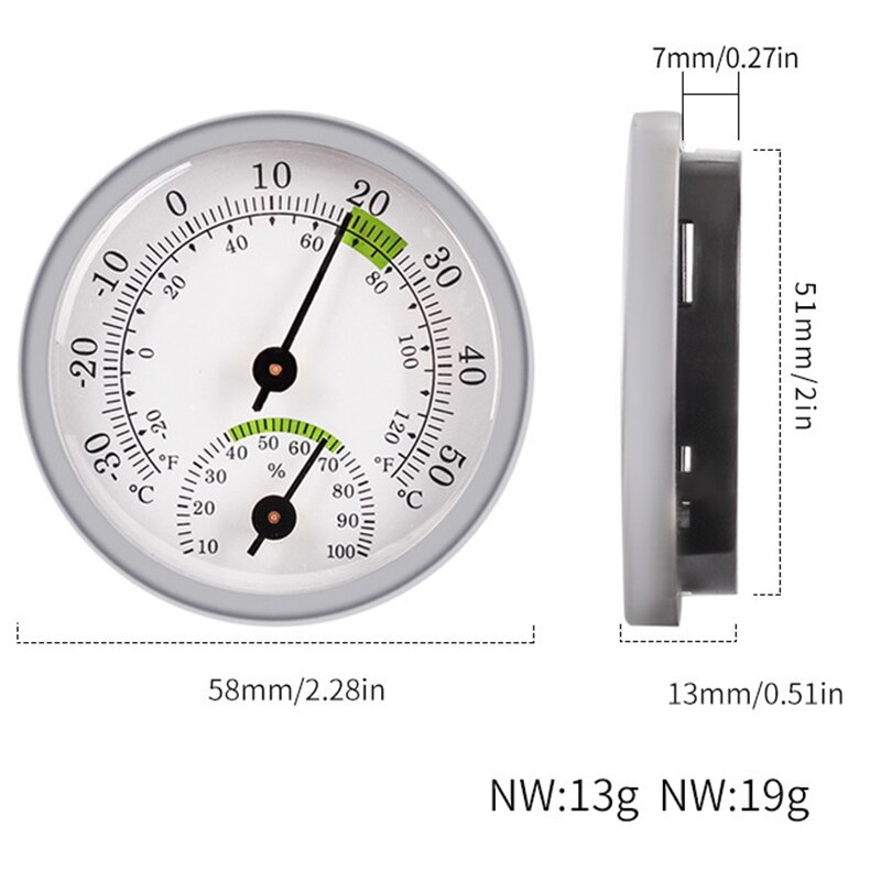 Mini Sauna Thermometer Metal Case Steam Sauna Room Thermometer Hygrometer Bath And Sauna Indoor Outdoor Used Hygrothermograph