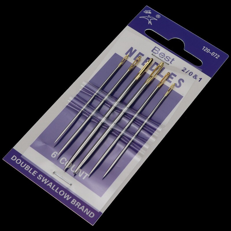 Beading Needle Tools for Jewelry Making DIY Hand stitches Sewing Needles DIY Embroidery Big Eyes Steel Needle: 6PCS 120-072