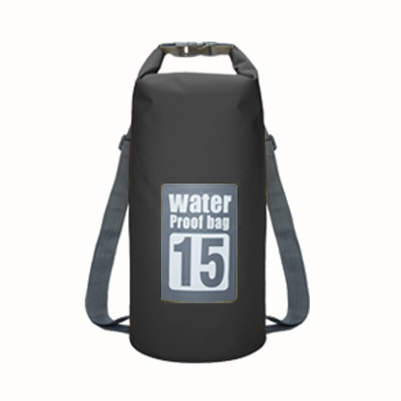 5L/10L/15L/Wasserdichte Taschen Trockenen Tasche PVC Wasserdichte Rucksack Sport Tasche Rafting Schwimmen Rucksäcke Undurchlässig Trockenen tasche # ED: 15L Black