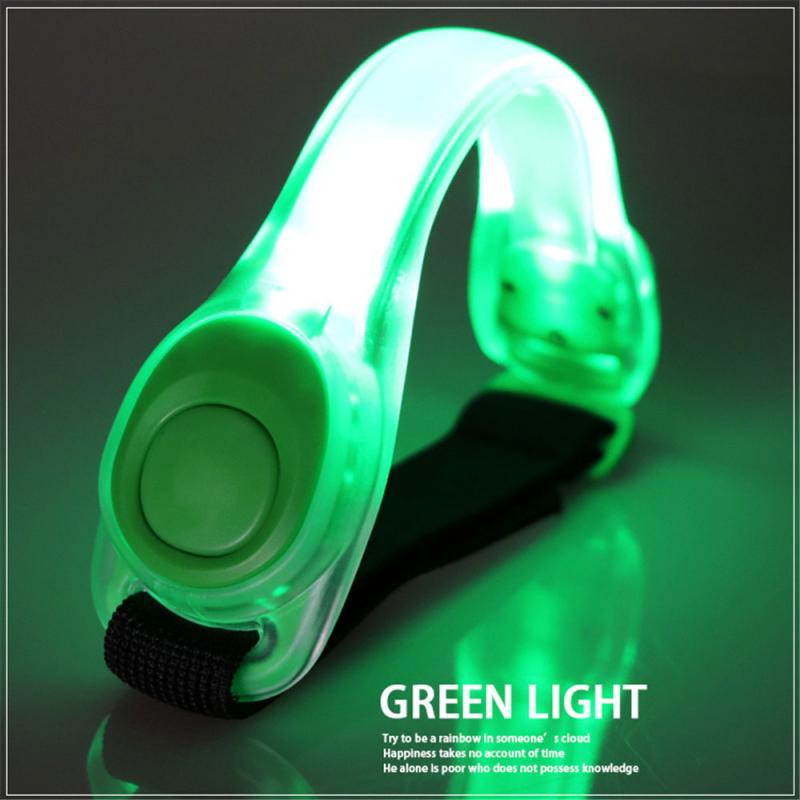 Bicycle Lights Led Silicone Arm With Safety Indicator Light For Night Running Luminous Arm With Luminous Cheering Props: green