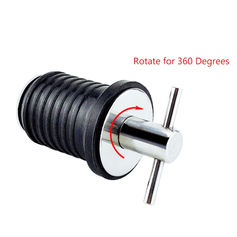 Hull T-Handle Drain Plug Rubber Plugs Boat Marine T-Handle Drain Plug Brass/Stainless Handle for Marine Boat Drain Plug 24BD