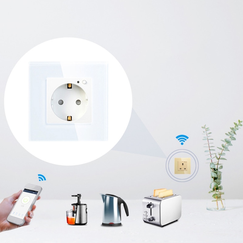 Wifi Wall Socket EU Plug Standard Smart Socket WIFI Socket Colors 86X86mm Smart Wifi Switch Monitoring