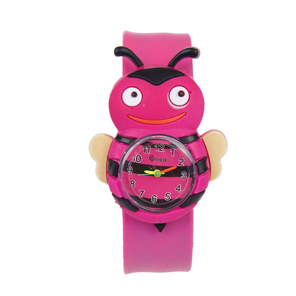 1 Pcs Children Kids Wrist Quartz Watch Silicone Strap Cute Cartoon Style Birthday FO