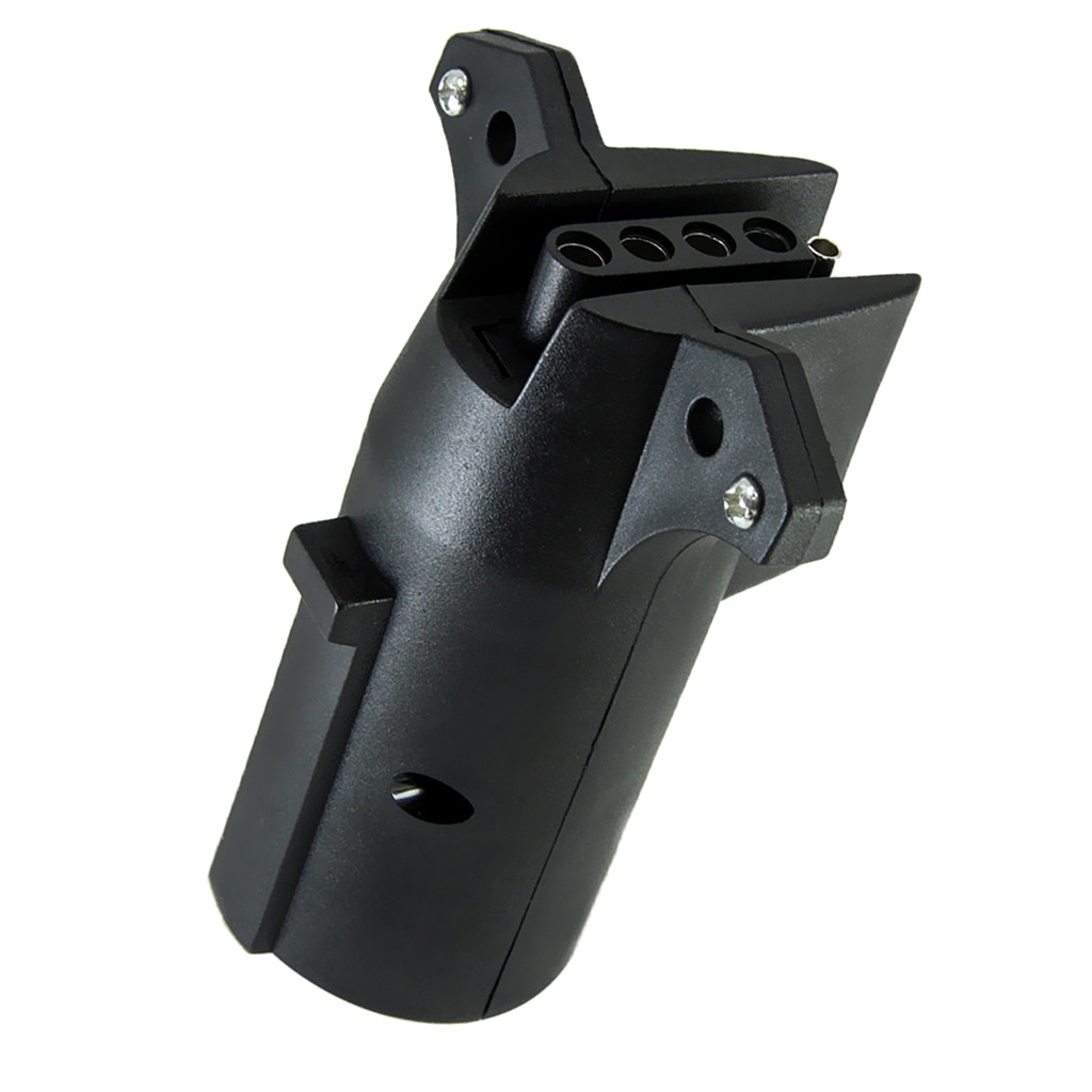 7 Pin To 5 Pin Round Trailer RV Light Connector Adapter Plug Converter