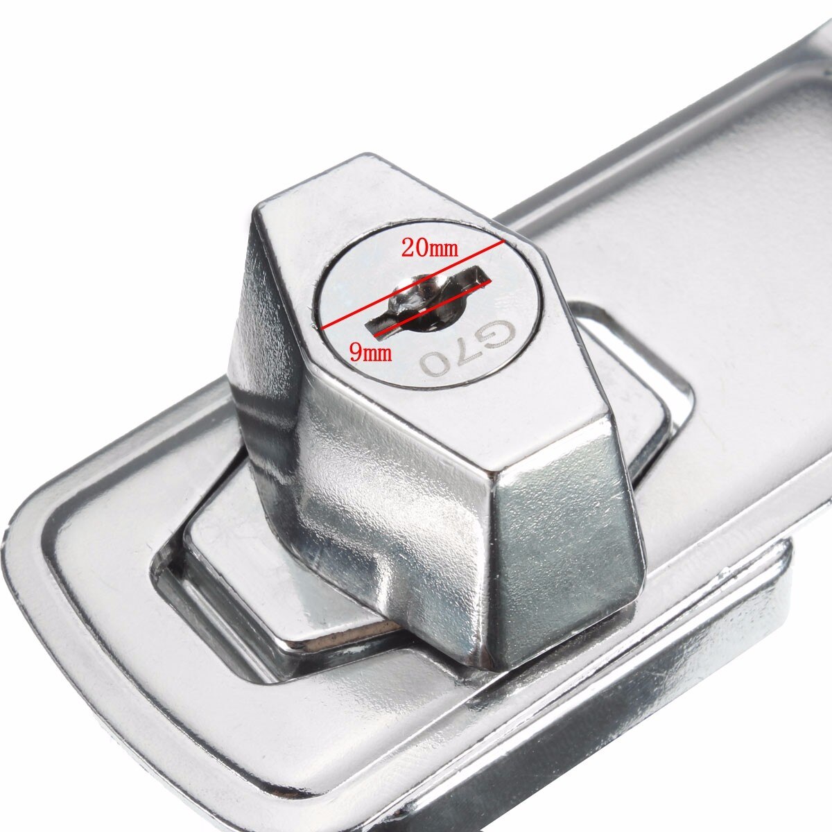 75mm/105mm Door Truck Cylinder Padlock Stainless Steel Plating Self Locking Security Hasp Staple with 2 Keys