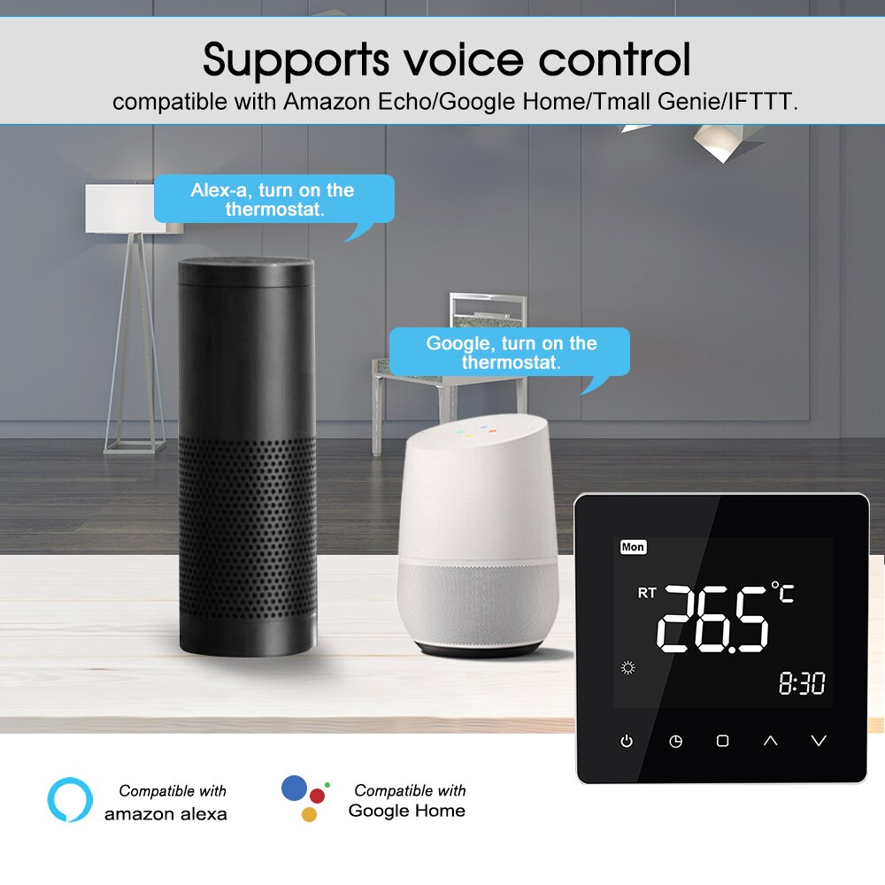 WiFi Smart Thermostat Temperature Controller for Water/Electric Heating Water/Gas Boiler Works with Alexa Google Home Yandex