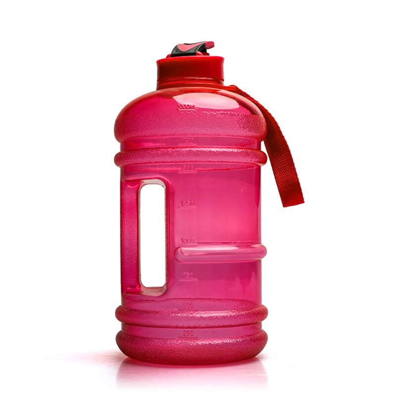 Upspirit 2.2l tritan vandkedel håndvægte med høj kapacitet sport drikkeflaske bærbar udendørs rejse protein shaker drinkware: Lyserød