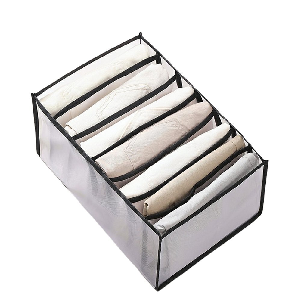 Foldable Jeans Storage Box Cubes Storage Boxes Socks Clothes Underpants Organizer Drawers Divider Box Cabinet Drawer Divider: 3