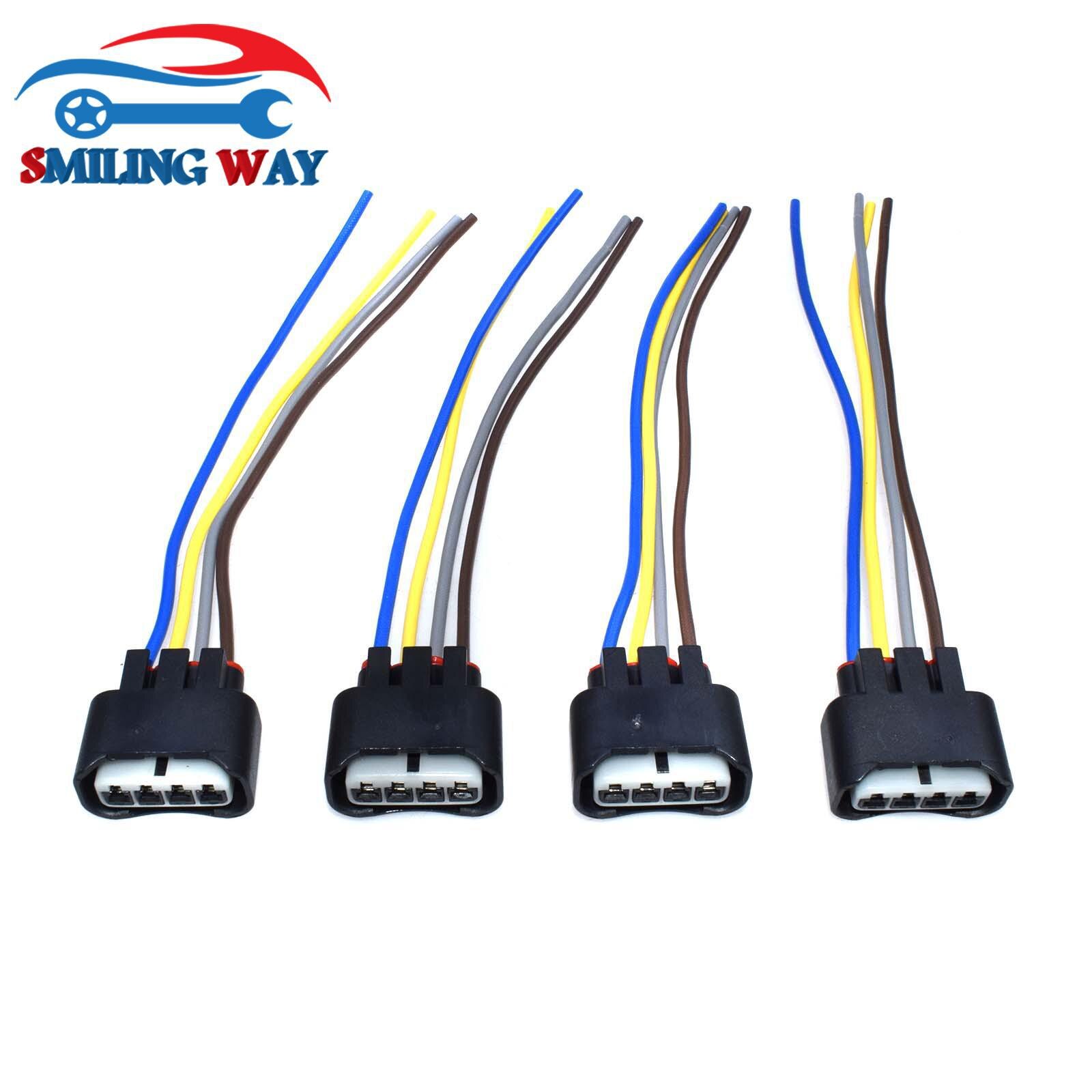 SMILING WAY Ignition Coil Female Connector Plug Harness Cable Wire 4 pins For Toyota Lexus Scion Pontiac Chevrolet 2AZFE 1ZZFE