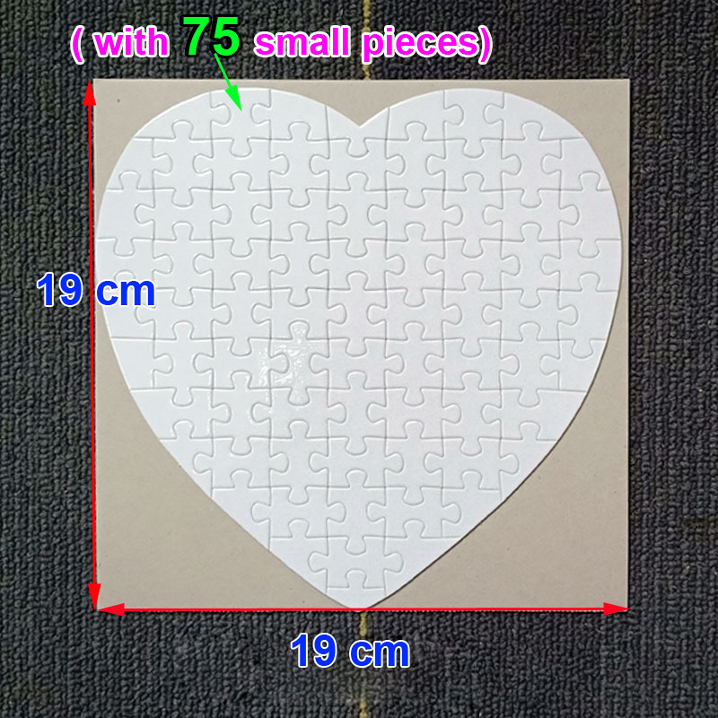 10 Sets Heart A5 Size Hardboard Sublimation Blank Jigsaw Puzzle Love Style: heart puzzles