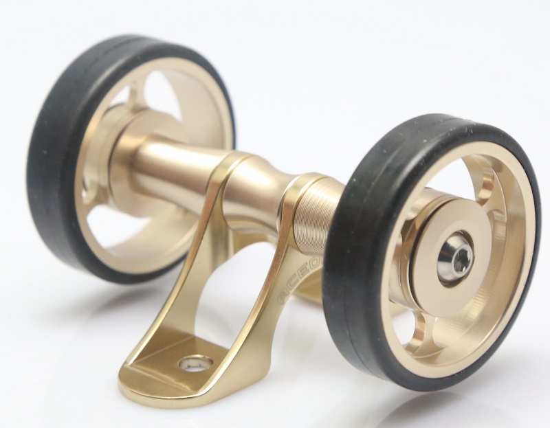 Brompton stænkskærmlejer med ewheels ruller dobbelt: Lysegul