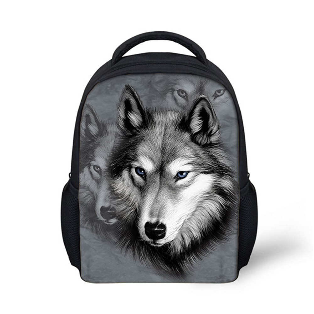 crazy horse printing backpacks for children girls shoulder bag kindergarten baby school bag animal backpack boys girls bagpack: W1428F