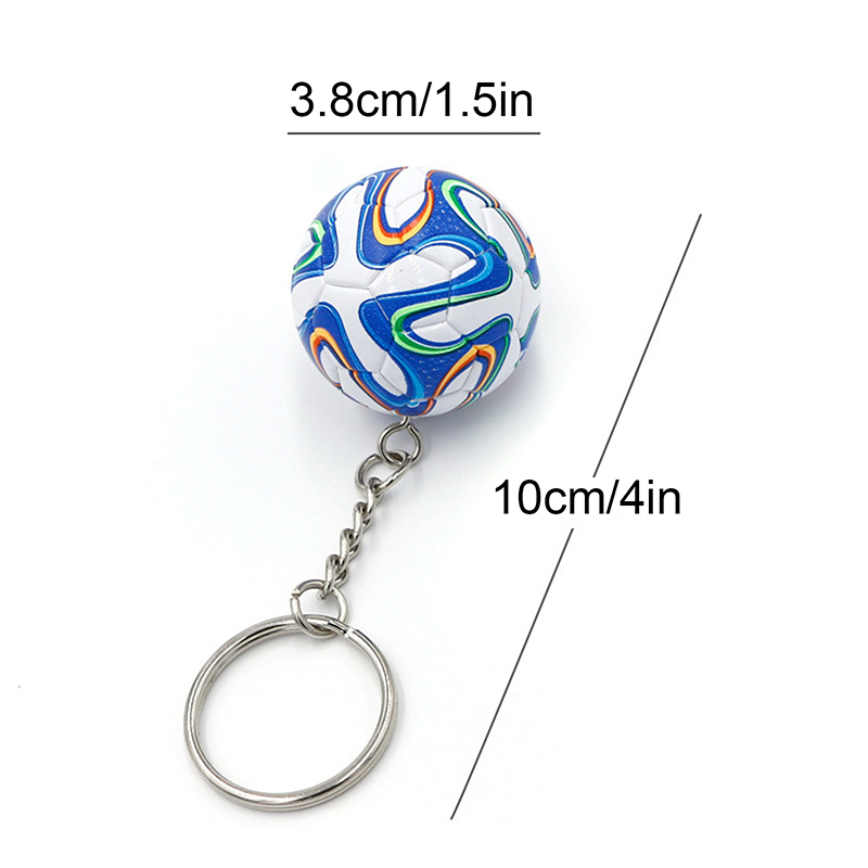 1Pc Pu Voetbal Lederen Sleutelhanger 3d Sport Voetbal Sleutelhangers Souvenirs Voor Mannen Voetbal Fans Sleutelhanger Boyfriend