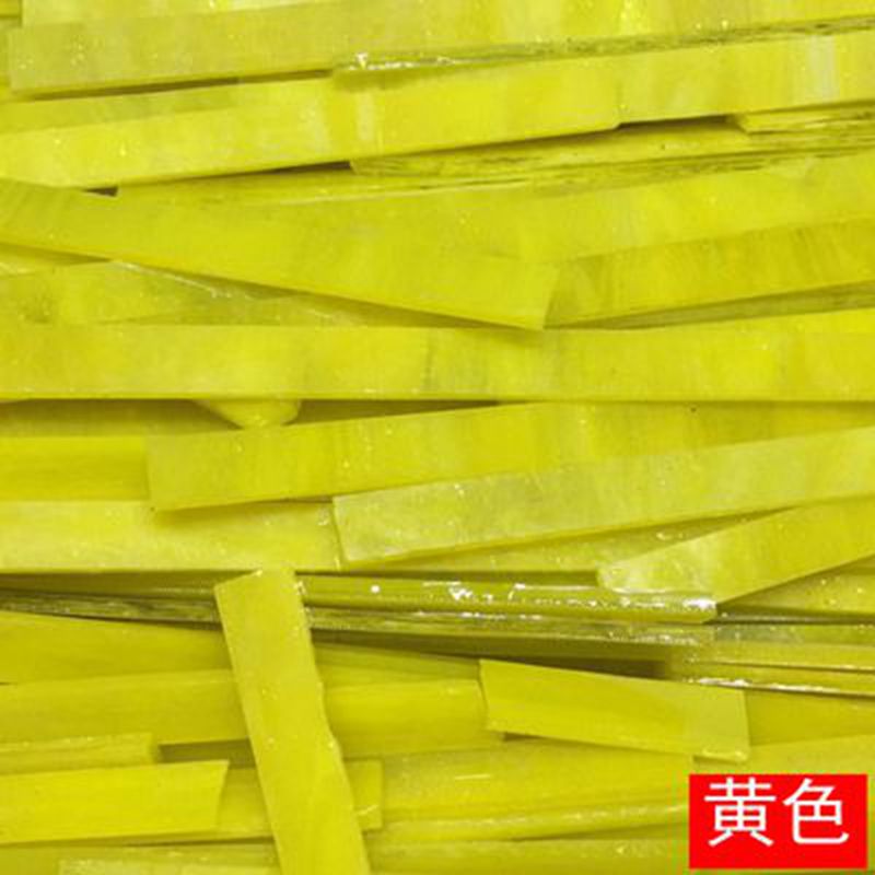 200g DIY Multicolor Mosaic Inlay Tiles Wall Handmade Materials Glass Long Mosaic Piece Regular Collage Craft ZXY9821: Color 1