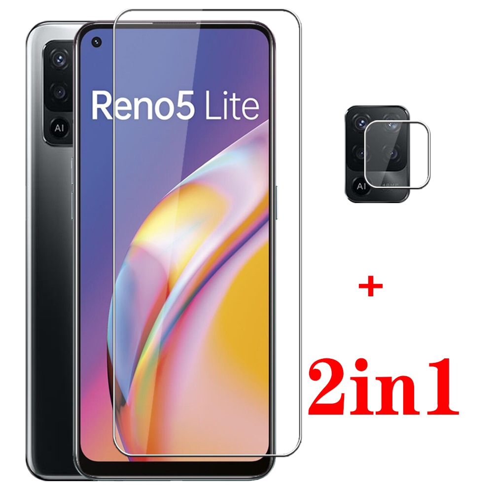 2in1 Camera Glas Voor Oppo Reno 5 Lite Gevallen Gehard Glas Op Reno5 Lite Reno 5 5 Lite Licht Safty protcetor Glas Cover Films: Default Title