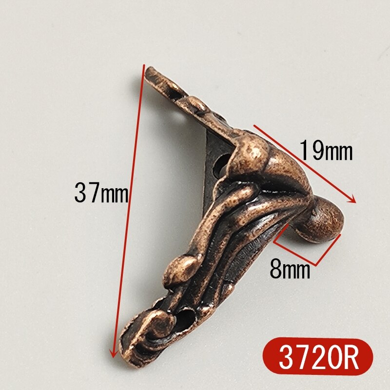 20Pcs Drie-Kleur Meubels Voet Decoratieve Diy Geschenkdoos Hout Case Been Hoek Protector Decoratieve Voeten Vier-legged Voet Suppor: 3720R  20PCS