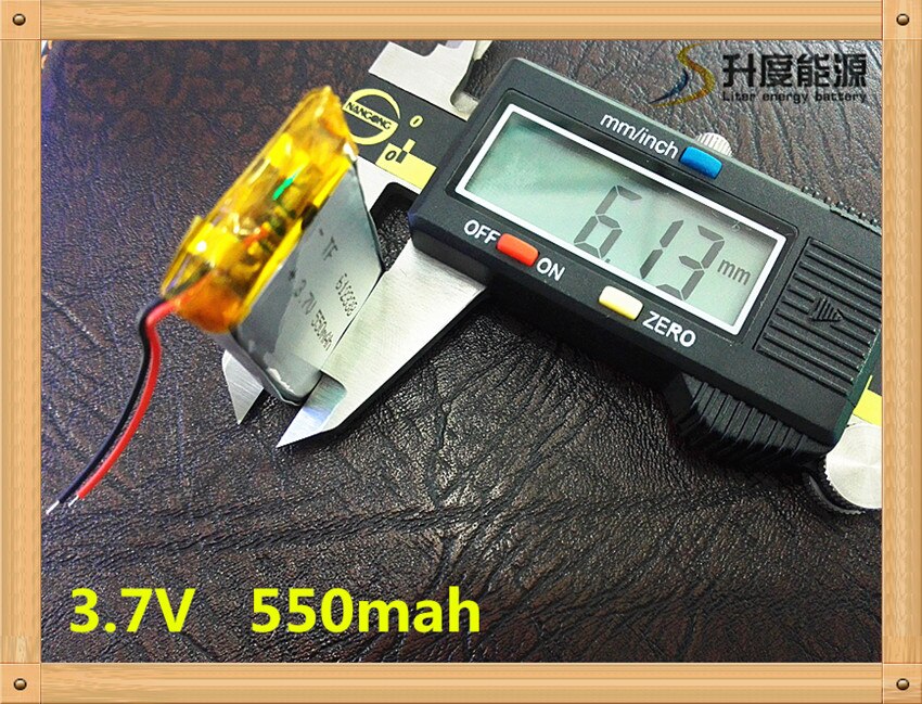 3.7V lithium polymer battery 062338 612338 550mAh MP3 MP4 GPS 6.1*23*38mm lithium battery small stereo GPS