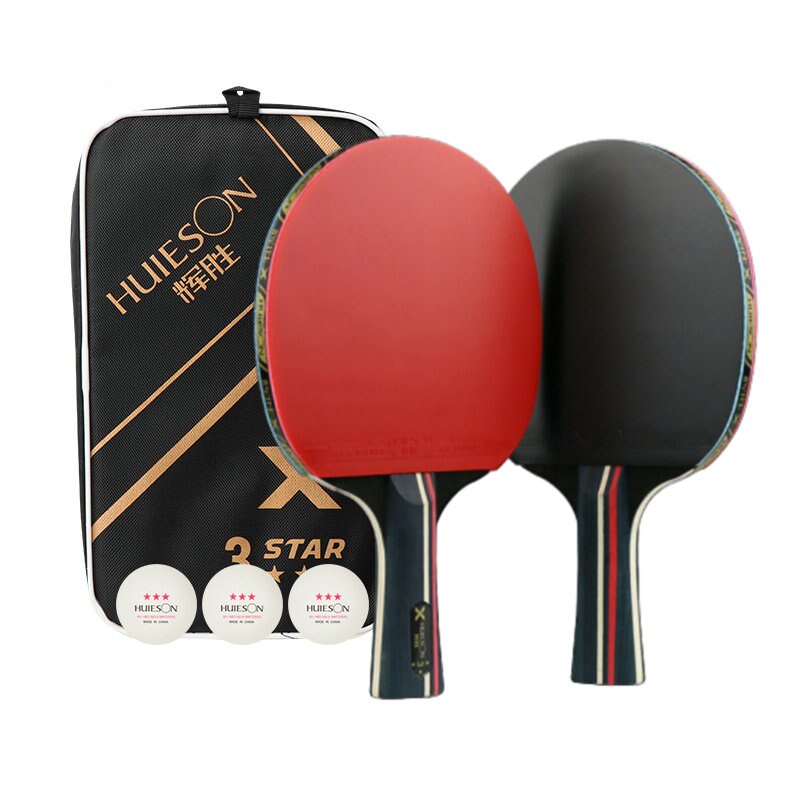 Huieson 3 Star Tafeltennis Rackets Set 7 Ply Hout Blade Dubbele Gezicht Puistjes-In Rubber Voor Kinderen Tieners Leerlingen