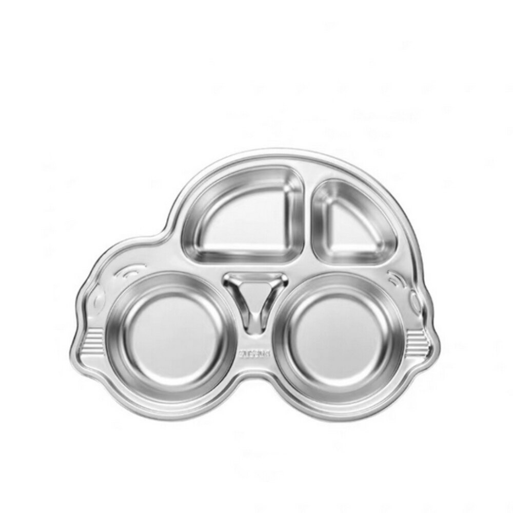 1Pc 304 Rvs Scheidslijn Baby Plaat Cartoon Plaat Kinderen Servies Baby Platen Keuken Accessoires 4 Types: Type 1