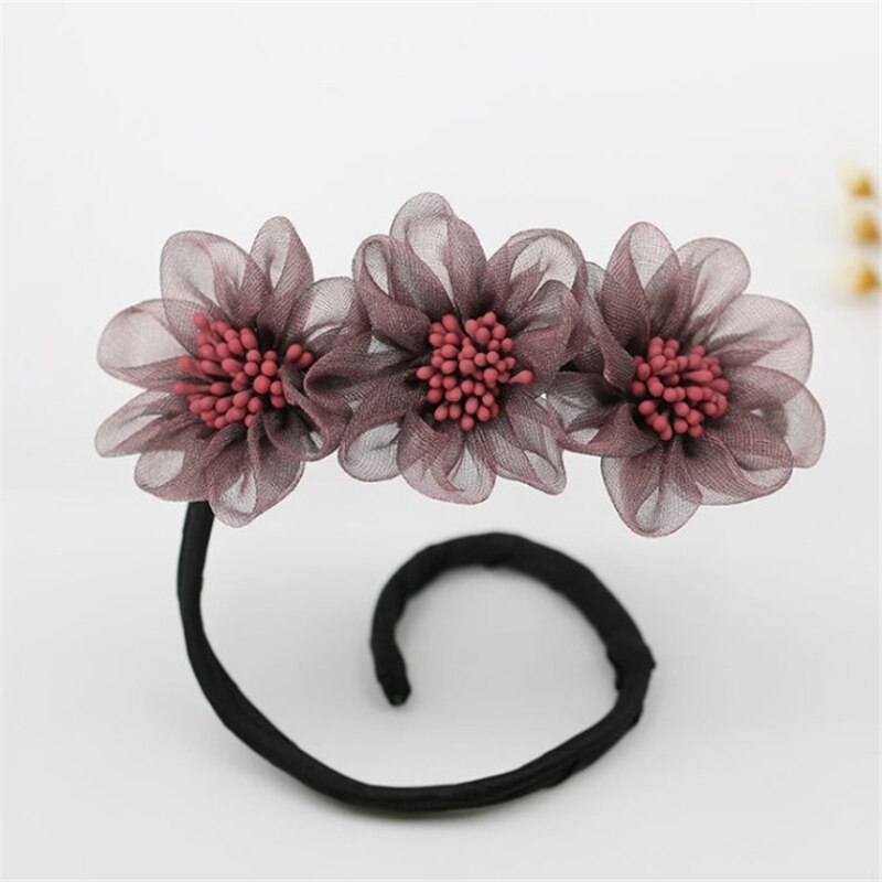 Jahrgang Hülse Perle Haarnadel Brötchen Frisur Haar Stock Frauen Elegante Haarband Blume Haar Hersteller Werkzeuge Haar Zubehör: gelbe farbe
