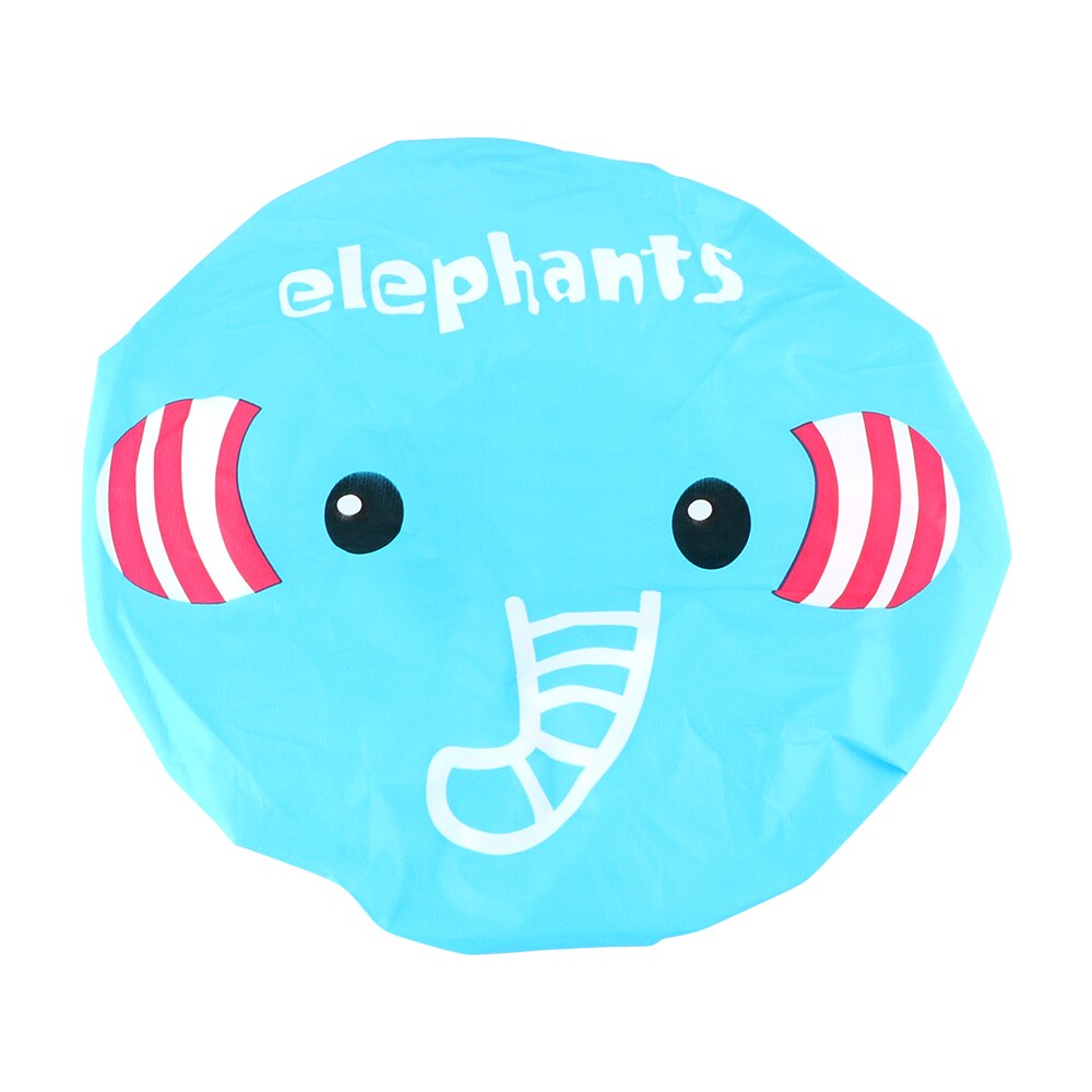 Shower Caps Bathroom Products Waterproof Cute Cartoon Animal Shower Hat Lace Elastic Band Bath Hair Caps Owl Elephant Panda: Elephant