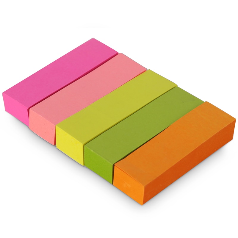 Een Pakket Vijf-Kleur 50*15 Mm Nota 100 Pagina/Kleur Notitie Kleur Pasta N keer Post Indicator Deli 7154