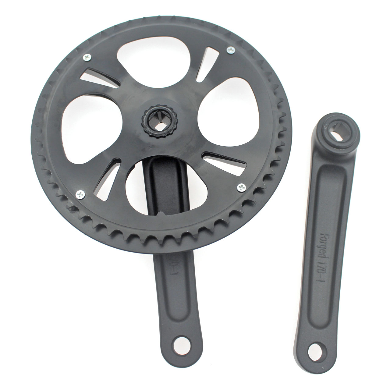 Singlespeed-kurbelgarnitur mit 48t kurbeln, 170mm , für rennräder, fahrradzubehör und fahrradteile