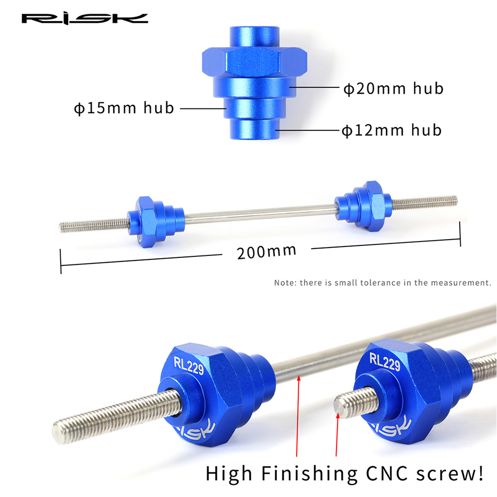 Fiets Steekas Adapter Hub Converter Voor 12/15/20Mm Fiets Hub Velg Wiel Truing Stand Adapter met 200Mm Fix Staaf Accessoires