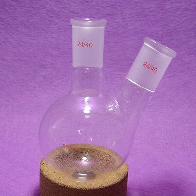 250ML Two Neck Round Bottom Flask,heavy Wall,24/40 Joint,lab Glassware Flask