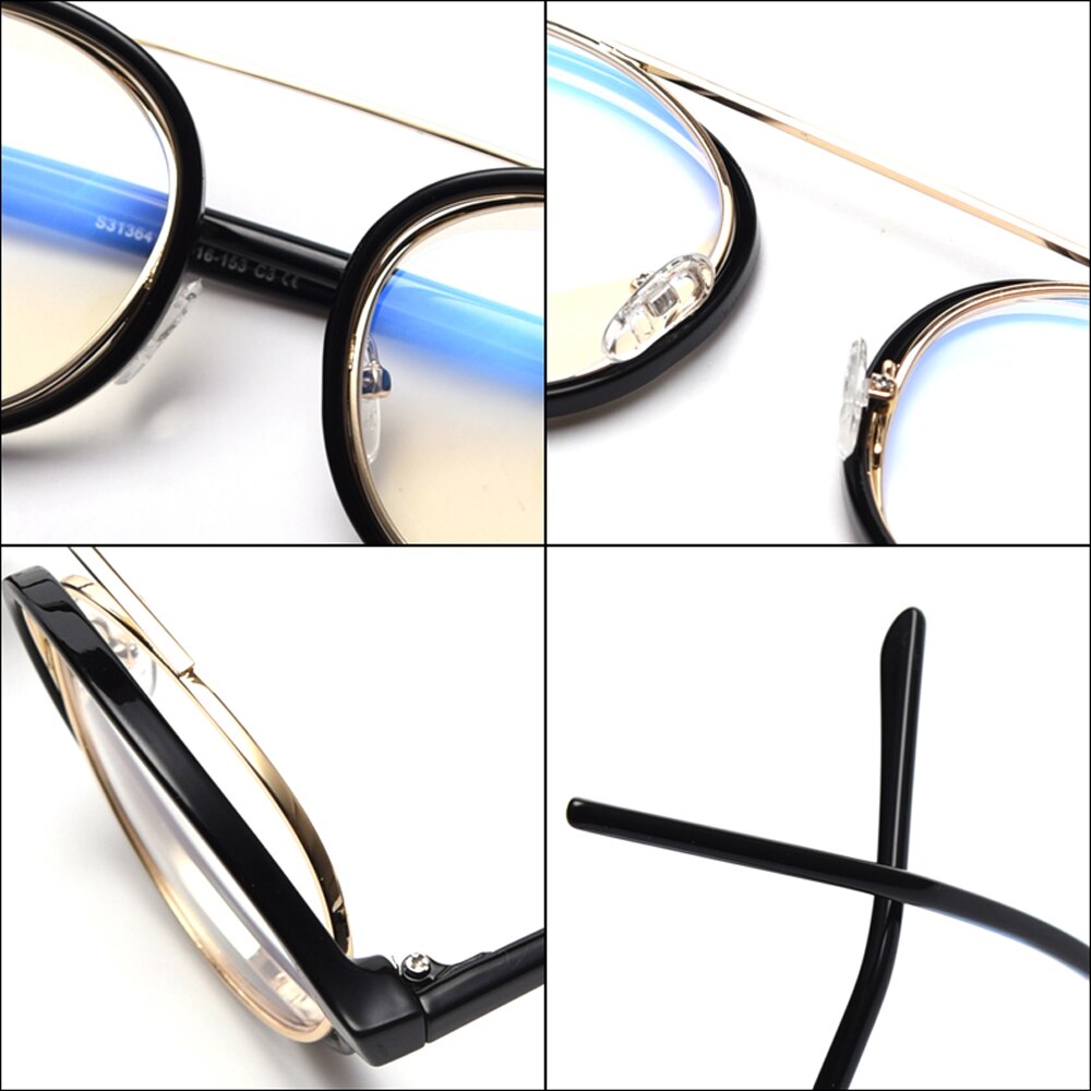 Peekaboo tr90 gafas de filtro de luz azul montura redonda lentes retro claros gafas de acetato transparente montura vintage para mujer